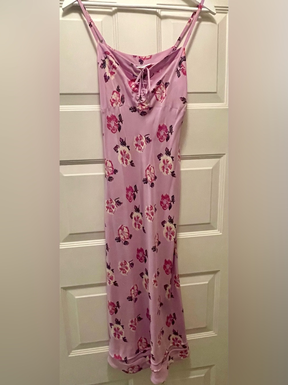 Dimension Lavender Floral 100% Silk Slip Dress 🌺